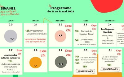 Le programme des semaines des arts et des cultures